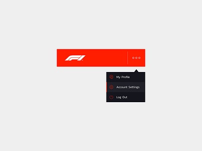 #027 Dropdown Menu - F1 Concept daily ui design dropdown f1 flat formula 1 formula one menu minimal red ui