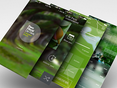 Parc Floral de Paris, vos sens en mouvement. floral green iphone app mobile mobile design parc ui ui design ux ux design