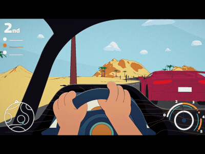 Saudi Banks Video Game 3d animation c4d car game gif motion