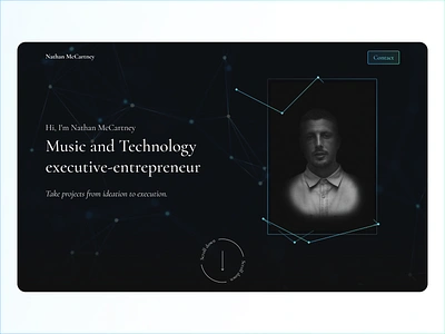 Nathan McCartney Portfolio clean landing layout portfolio ui web