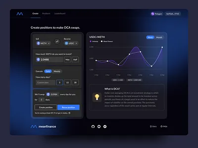 Crypto Invest Platform bitcoin blockchain clean crypto dark dark ui dca design exchange invest trading ui ux web web3