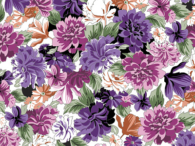 Tie Floral Yardage detailed floral menswear pink screen print tie violet