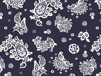 Paisley Yardage hand drawn paisley pattern repeat vintage womenswear