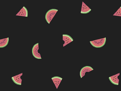 Watermelon Yardage fruit juicy painted pattern repeat retro texture watermelon