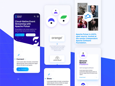 StreamNative - Web Design apache pulsar event streaming mobile ui ui ui design web web design website