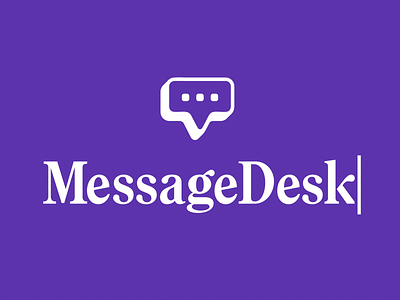 MessageDesk - Logo Animation 2d animation after effects animation branding chat graphic design identity logo logo animation message motion graphics typography