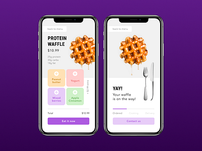 Protein Waffle Order UI