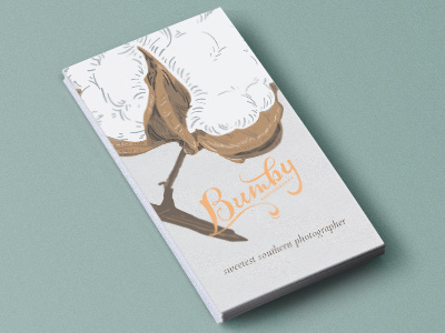 Bumby Photography Business Card branding business card cotton icon illustration lettering logo mockup