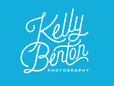 Kelly Benton Hand Lettered Logo branding design hand lettered logo modern photography small business brand thin