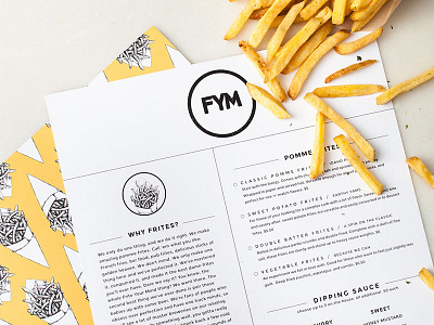 Restaurant Startup Branding 2 branding food illustration menu photography pomme frite restaurant small business startup