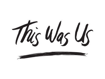 This Was Us black brand branding design identity illustration logo scribble white