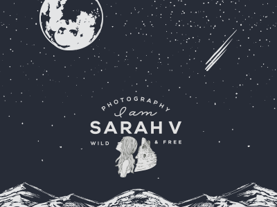 Additional Cosmic Illustrations for I Am Sarah V brand collateral brand development branding constellations cosmic illustration landscape moon mountains shooting stars space