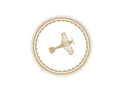 Vintage Airplane Icon Badge airplane brand identity branding design illustration line art plane retro travel vintage