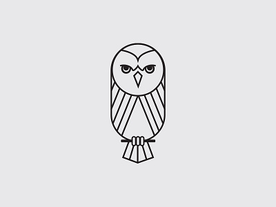 Angry Owl Illustration brand branding illustration line art logo trendy