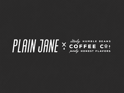 Plain Jane Coffee Brand Mark brand branding layered logo mark shadow vintage