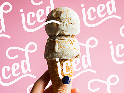 Ice Cream Branded Marketing Design brand brand development branding hand lettering marketing pink summer