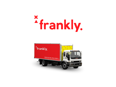 Frankly Truck app brand branding minimal minimalist modern physical asset truck