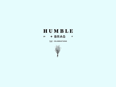 Humble + Brag Gift Shop and Sundries Logo apparel brand branding company floral illustrative logo luxury
