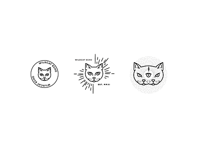Wildcat Echo Branded Cat Line Icons brand branding agency branding development communications design