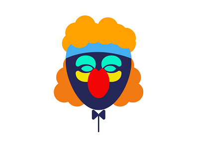 Balloon Face Clown balloon branding cartoon chara clown face graphic design illustration laugh logo sketch vector