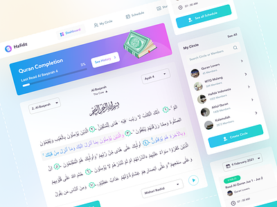 Hafidz - Quran Web App Collaboration app application islamic moslem platform quran ui uiux ux uxdesign web website