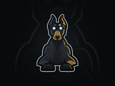 Dobermann mascot esports logo mascot