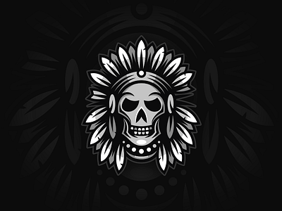 Skull Headdress Mascot esports logo mascot