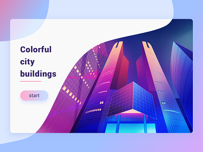 Colorful city buildings buildings city colors graphic illustration modern sketch