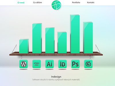 Portfolio - skills experience graph icon infographic jquery portfolio shelf skills