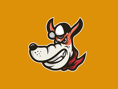 Hat Dog angry dog animal dog logo template modern design pet pet community pet shop sticker vector