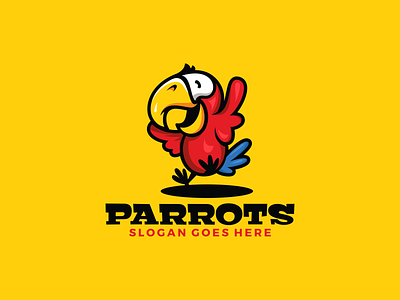Logo Mascot Parrots animal bird cartoon logo animal logo bird logo cartoon logo mascot logo parrot parrot pet care pet shop