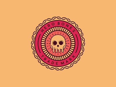 Hero Bones Deco Style art deco bone brand cloth deco designs grenade icon logo skull vector