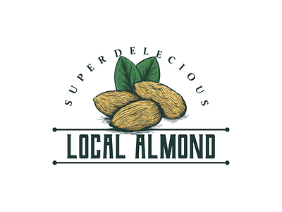 Almond almond art art deco badge classic food oldschool peanute retro rustic sketch vintage