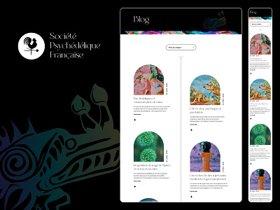 🍄 Société Psychédélique Française design psychedelics ui webdesign