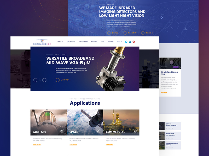 High tech Company Website 🛰 by Emilie CRƧƧRD on Dribbble