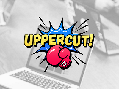 Uppercut Logo content critic criticism design game games gaming glove icon illustration logo media pow punch reviews uppercut vector website