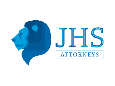 JHS Attorneys Logo attorney attorneys blue icon law legal lion logo profile side