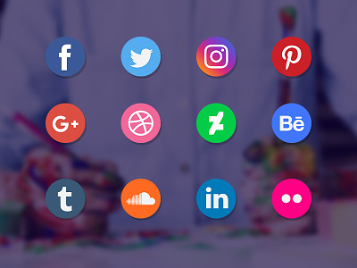 Definitive Social Icons Collection behance deviantart dribbble facebook flickr google instagram linkedin pinterest soundcloud tumblr twitter