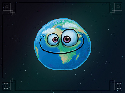 Earth character earth galaxy milky nasa neonmob planet space stars universe way yay