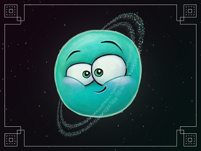 Uranus character galaxy milky nasa neonmob planet space stars universe uranus way yay
