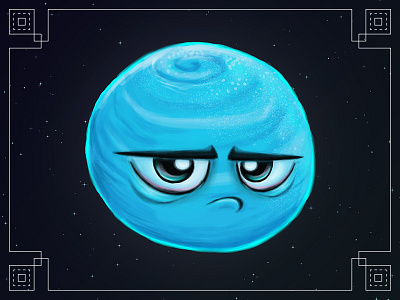 Neptune character galaxy milky nasa neonmob neptune planet space stars universe way yay