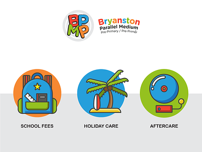 BPMP Icons - School Fees aftercare bryanston children colorful fees history holiday care icons kindergarten parents primary school