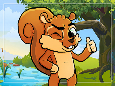 Toy Trade Mascot african animal anthro character ground illustration mascot squirrel