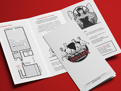 Pamphlet Dungeon: Tomb of the Four Horsemen dungeon horsemen itch monsterhearts trifold ttrpg