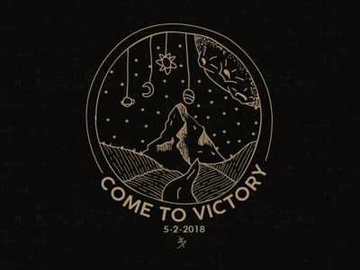 Come to victory! art branding designgraphic logo outline teesdesign