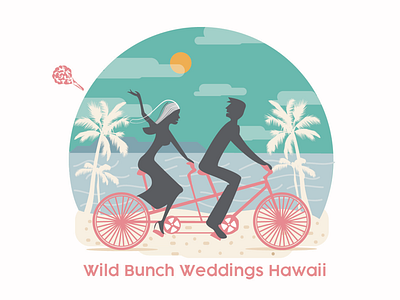 Beach wedding vibes branding illustration logo logodesign