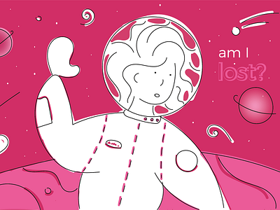 am I lost? design illustration vector