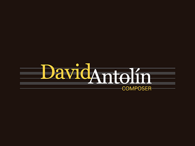 David Antolin Composer Logo composer identity design logo music symbol musician pentagram score