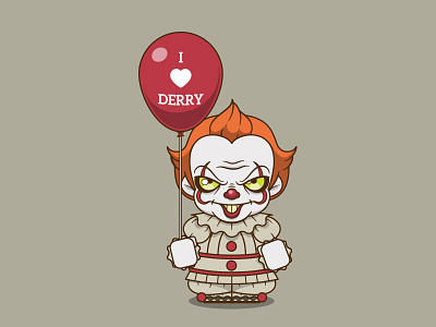 Pennywise balloon clown derry halloween horrorclown it killer clown pennywise