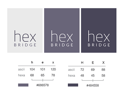 Playing with colors and numbers branding bridge color hex logo numbers scheme